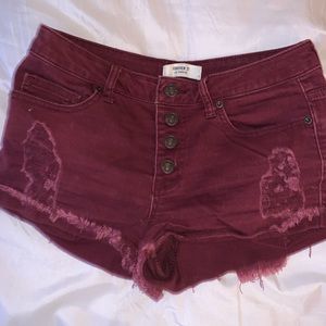 3/$15 burgundy shorts